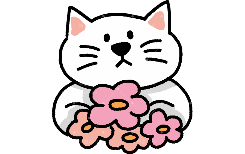 小红书可爱手帐风猫咪简笔画贴纸