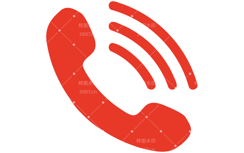 常规内容-图标系列扁平风红色手机拨打电话图标元素