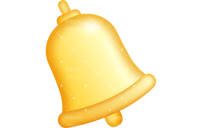 营销卖货铃铛拟物风格emoji贴纸