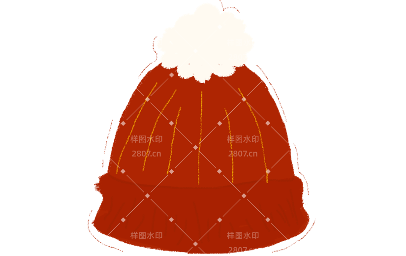 加工场景冬日晒照毛线帽帽子手帐风贴纸