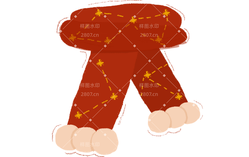 加工场景冬日晒照围巾手帐风贴纸
