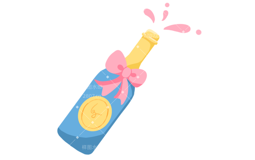 可爱手绘生日主题-酒