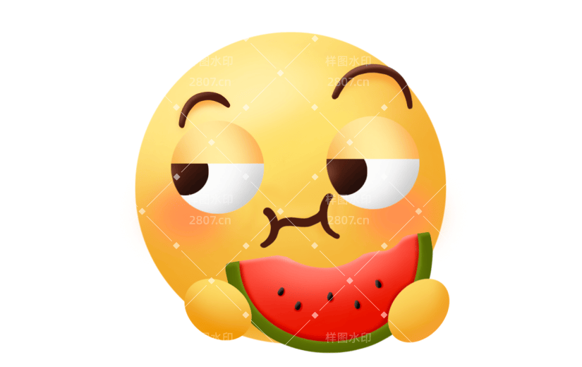 伪3D表情手势贴纸-吃瓜