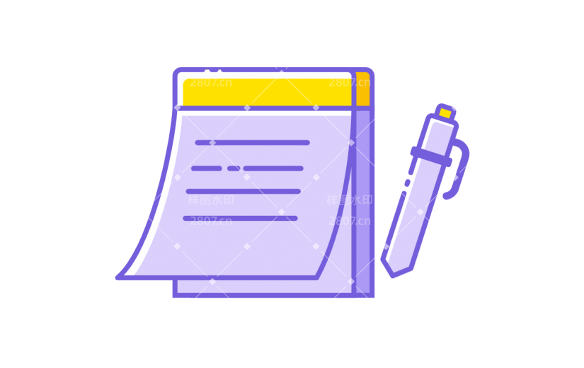 MBE风商务素材贴纸-SVG-纸笔