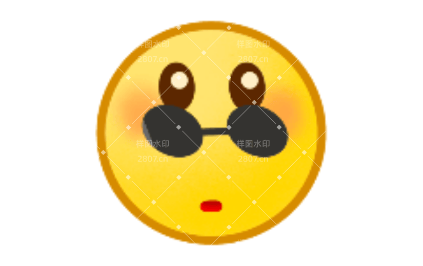 墨镜卡通可爱动态贴纸