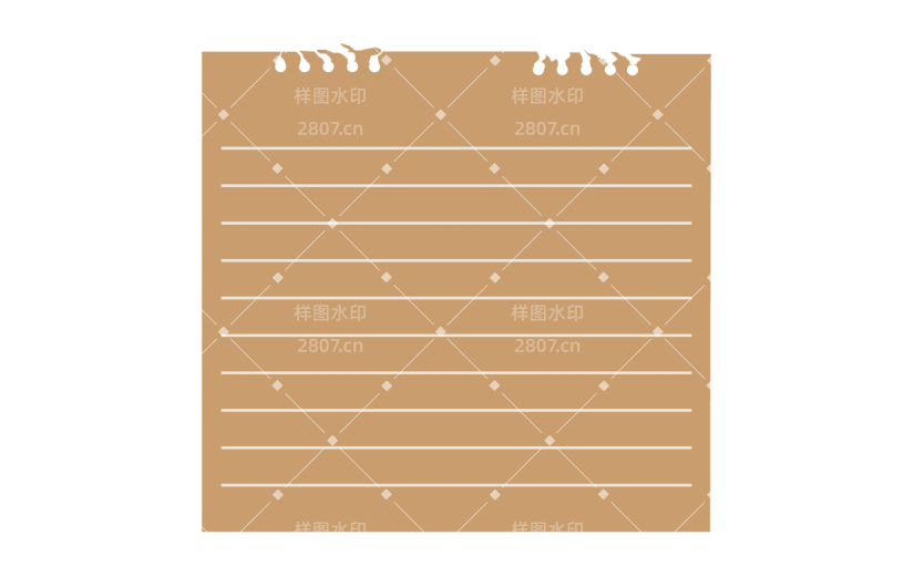 手绘-简约撕纸装饰元素4