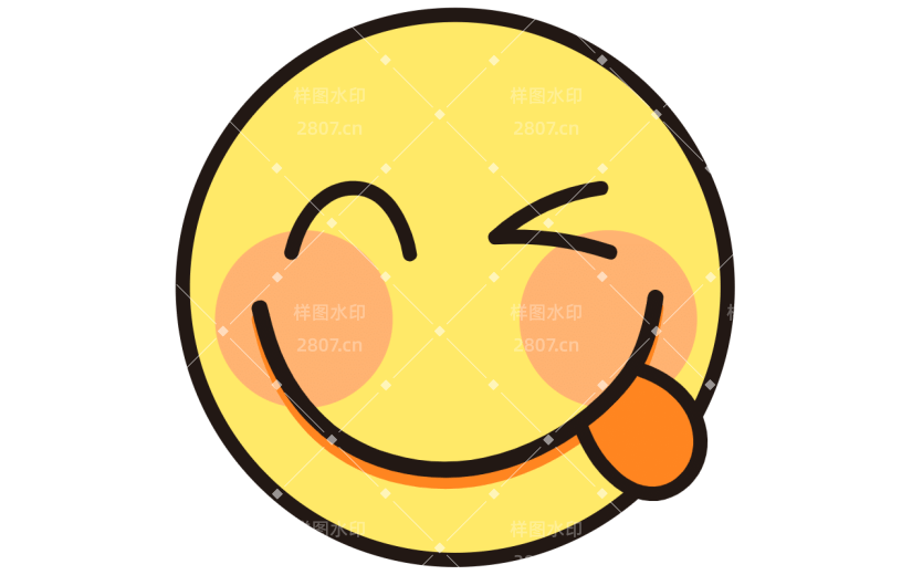 可爱的黄色emoji表情包元素