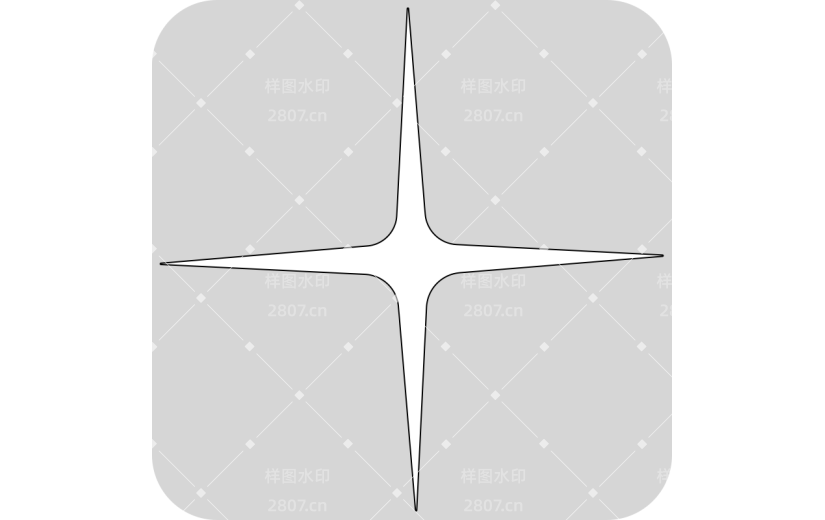简约线条小红书素材贴纸线条星星
