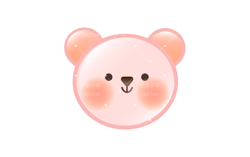 【微商】emoji粉嫩表情包小熊贴纸