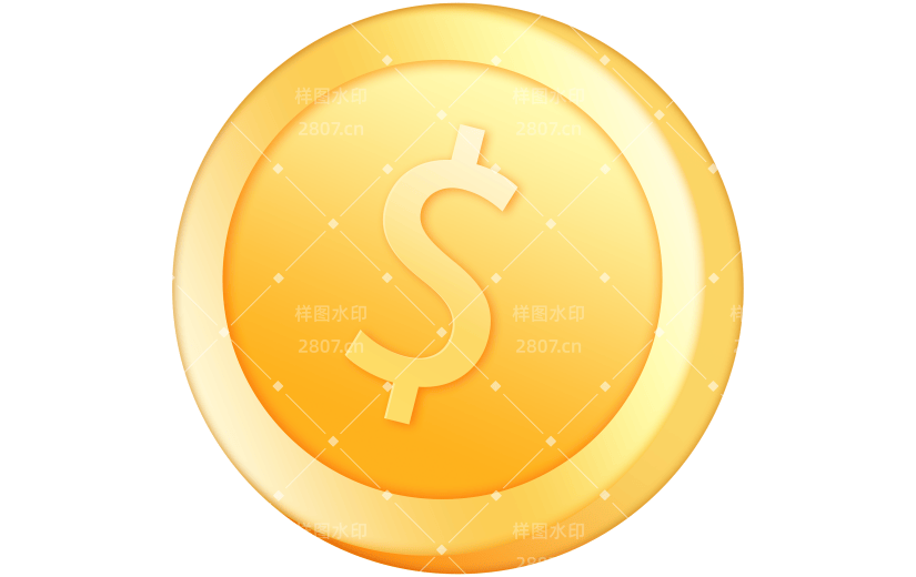 营销卖货钱币金币拟物风格emoji贴纸