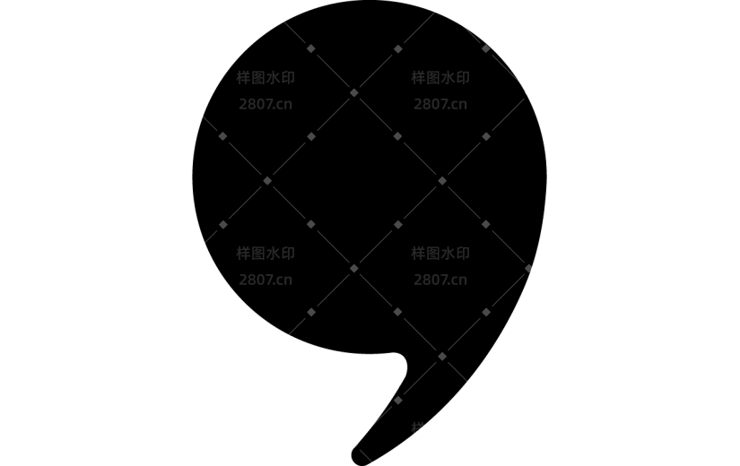 教育培训简约标点符号逗号元素贴纸