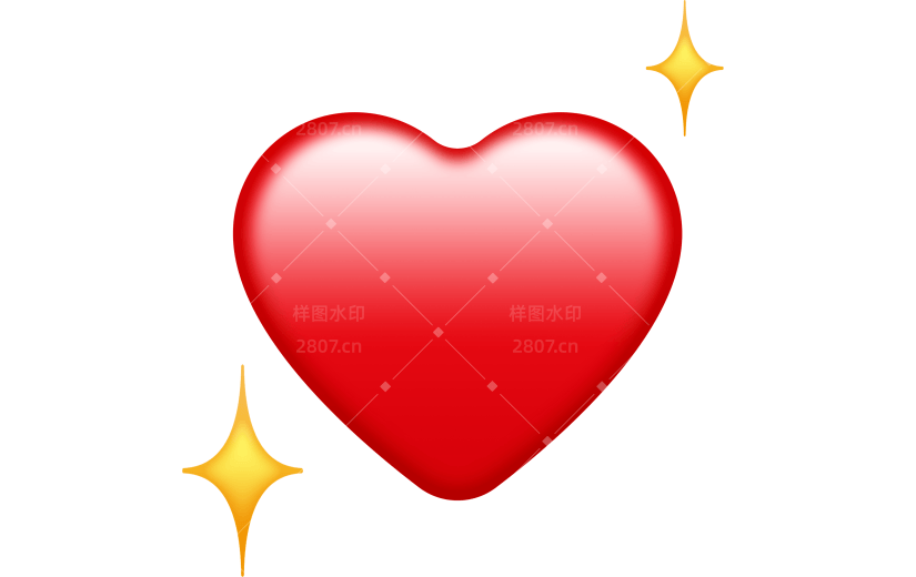 营销卖货爱心拟物风格emoji贴纸