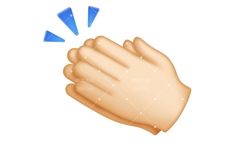 营销卖货鼓掌厚涂立体emoji手势贴纸
