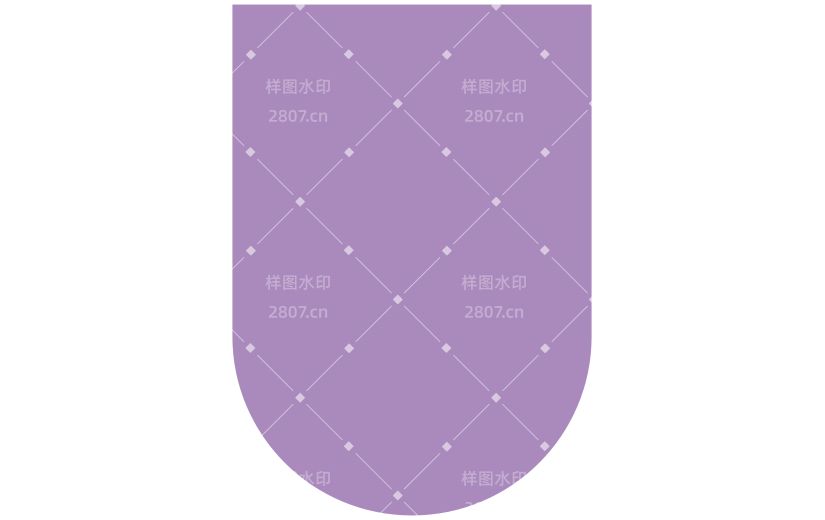 装饰系列基础形状装饰元素-符号-半胶囊椭圆