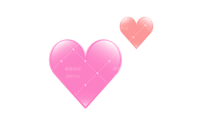 【微商】emoji粉嫩表情包爱心贴纸