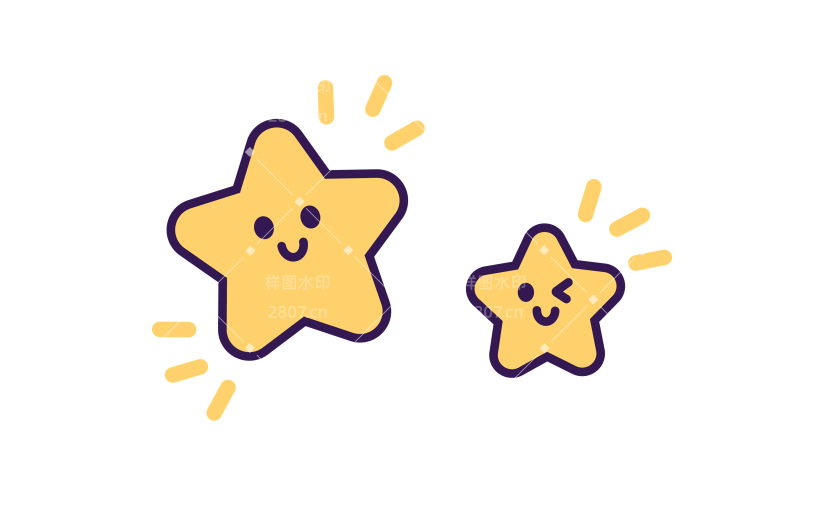 小红书通用手帐风可爱感星星爱心彩虹云朵贴纸