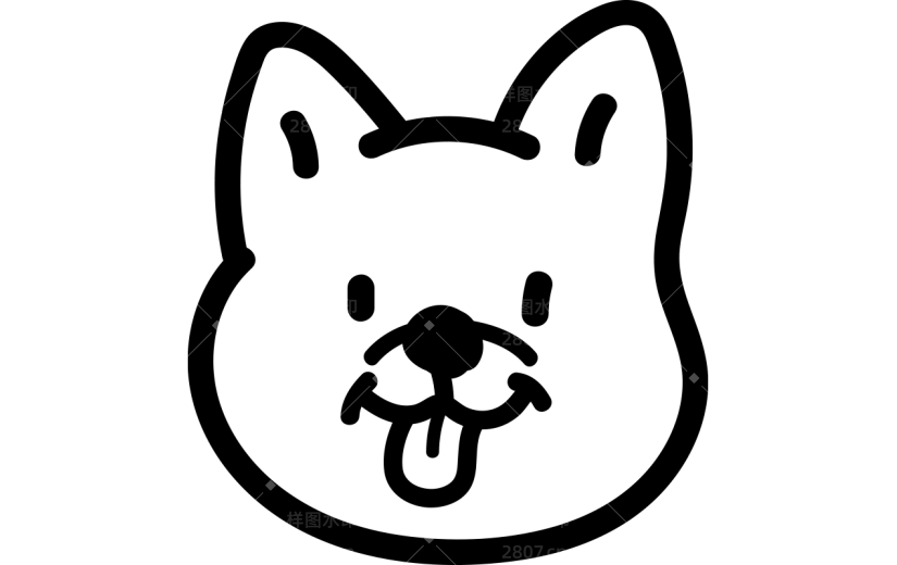 小红书爆款涂鸦狗狗动物系列卡通贴纸AI