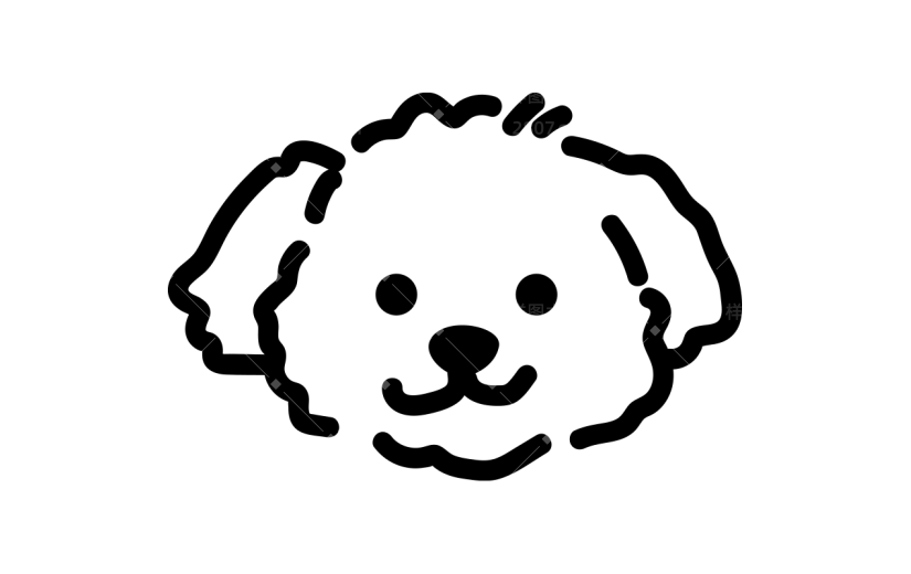 小红书爆款可爱涂鸦小狗动物头像贴纸AI