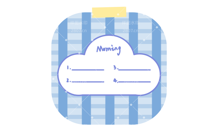 扁平风便利贴家居生活贴纸4