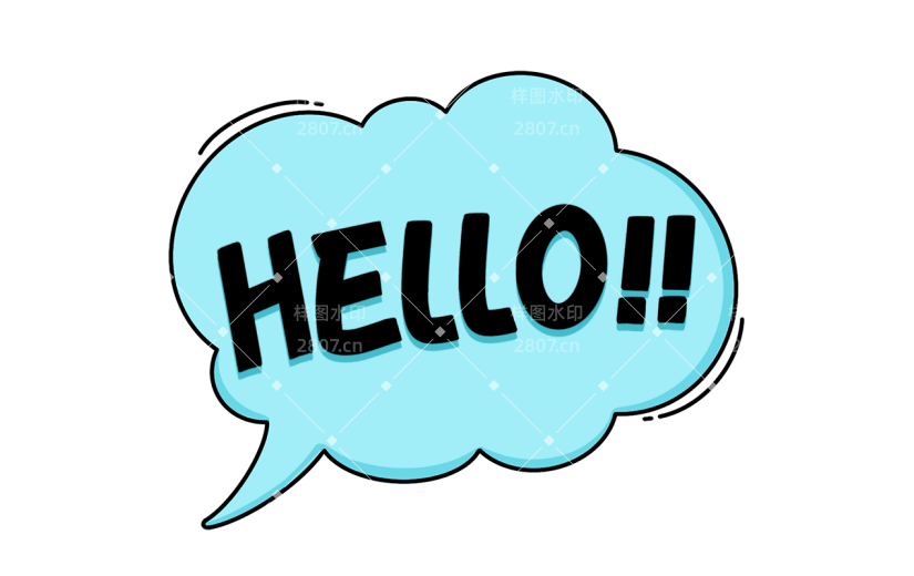 小红书爆炸框热门气泡网络语hello贴纸