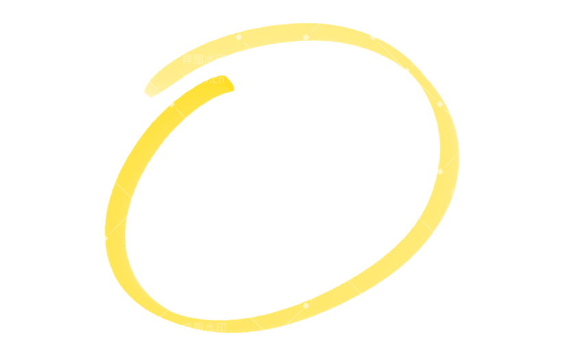 符号标记画圈仿手写感清新彩色马克笔涂鸦笔迹贴纸