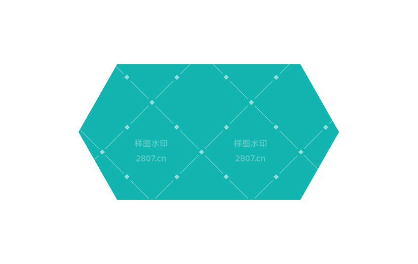 装饰系列基础形状装饰元素-几何-扁六边形