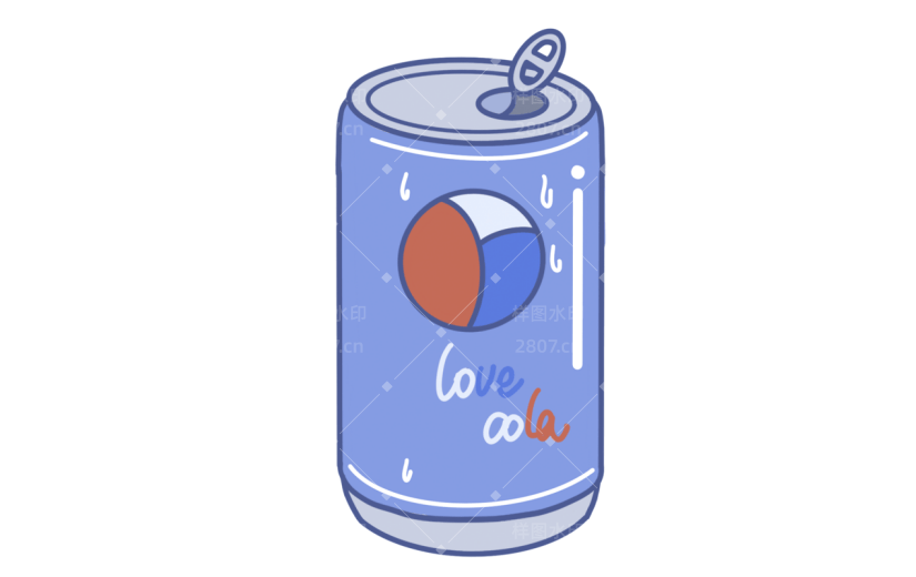手绘可乐贴纸