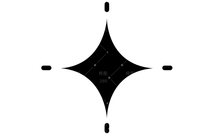 简约线条小红书素材贴纸点缀星星
