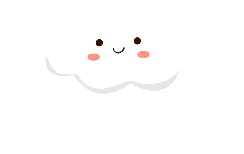 小红书旅游出行天气云朵手帐风小元素贴纸