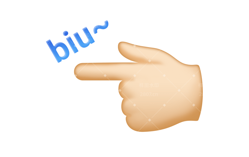 营销卖货厚涂立体emoji手势贴纸