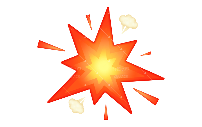 营销卖货爆炸拟物风格emoji贴纸