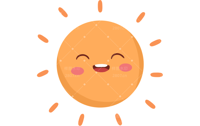 小红书旅游出行天气太阳手帐风小元素贴纸