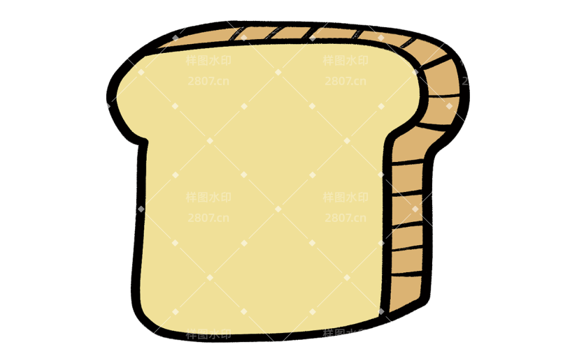 小红书餐饮美食可爱风吐司三明治早餐小元素贴纸