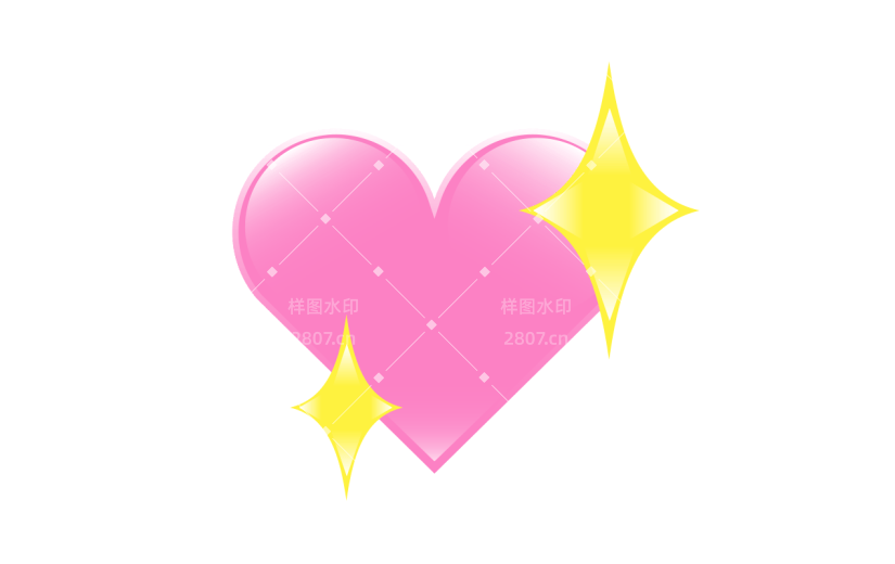 【微商】emoji粉嫩表情包爱心贴纸