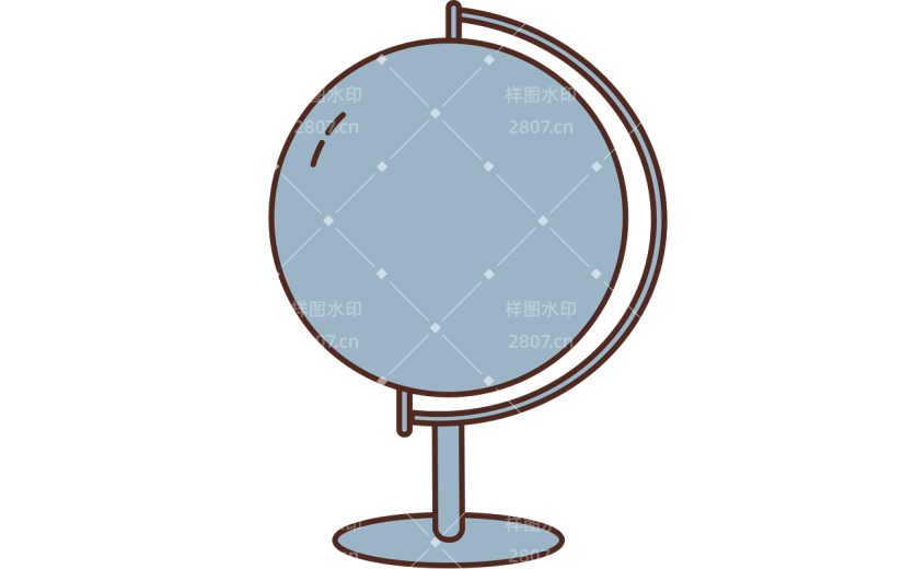 小红书教育培训知识科普地球仪元素贴纸