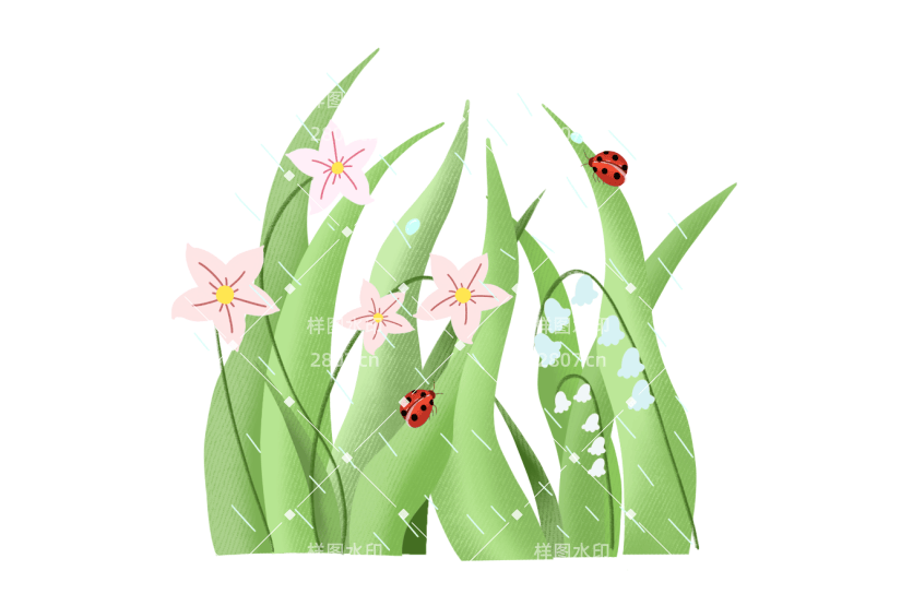 立春春季春雨雨水绿植植物