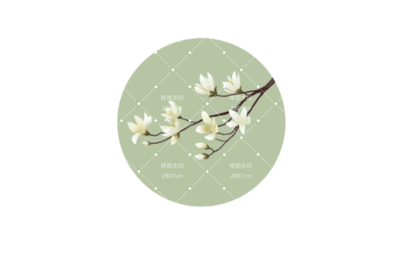 春天的玉兰花元素