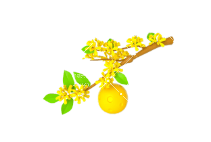 3d立体中秋节桂花