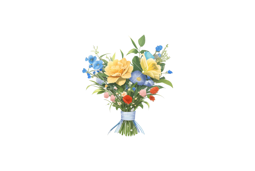春天清新浪漫多彩鲜花花束