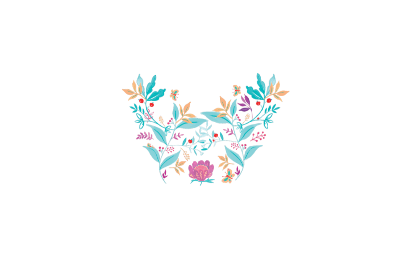 初夏花卉植物插画元素