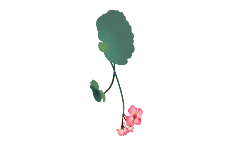 元素手绘立夏植物花小清新插画元素
