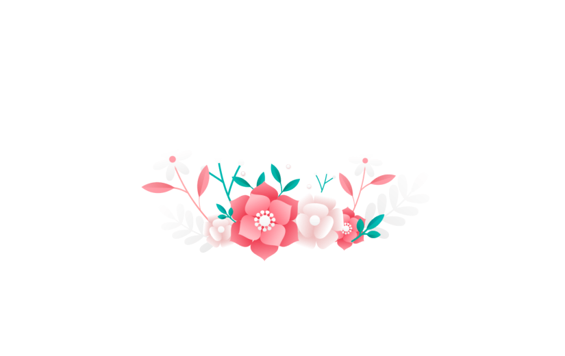 妇女节 女神节 女生节 扁平  花朵 花卉 花簇