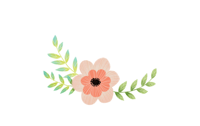 元素美丽花朵矢量水彩风插画元素
