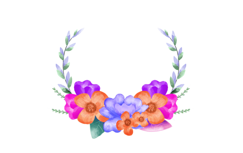 花环   水彩    花卉