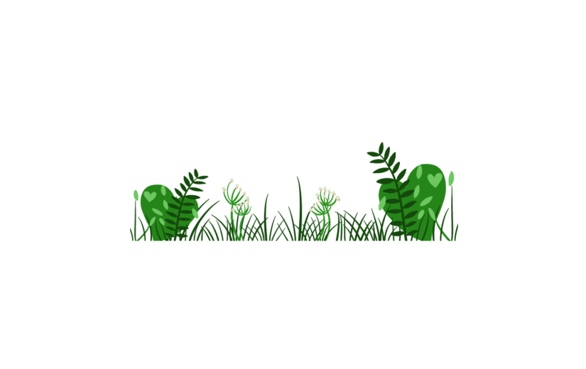 素材绿植草丛花卉边框