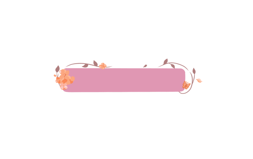 元素女生节妇女节花卉边框纹理