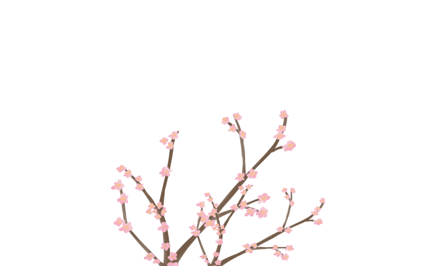 素材卡通花卉桃花装饰