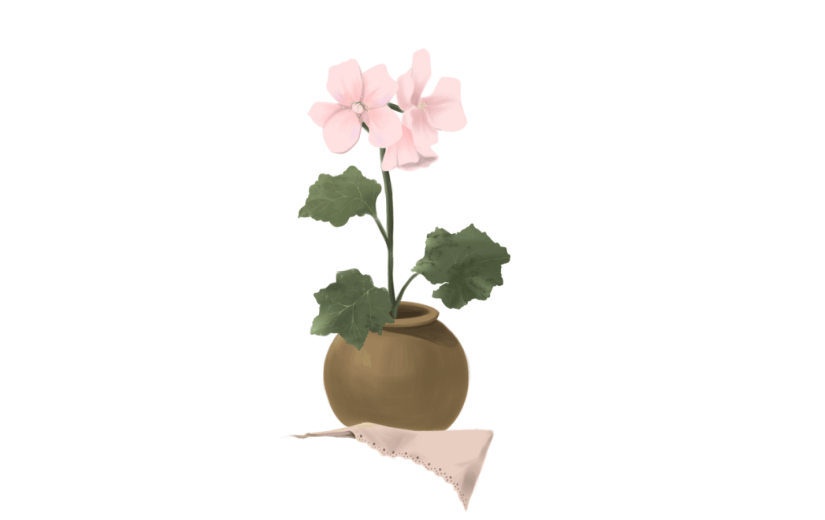 素材卡通花卉花盆装饰