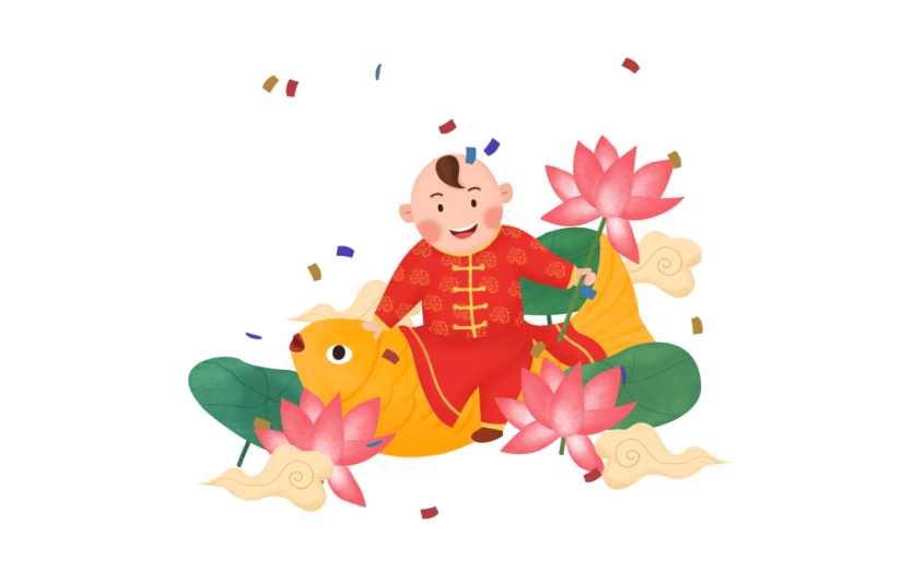 素材卡通福娃人物