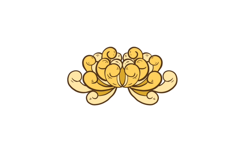 元素卡通菊花花卉